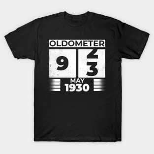 Oldometer 93 Years Old Born In May 1930 T-Shirt